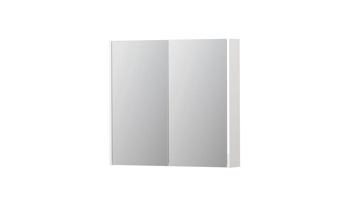 Ink SPK2 spiegelkast 2 deuren - 80x74cm - hoogglans wit