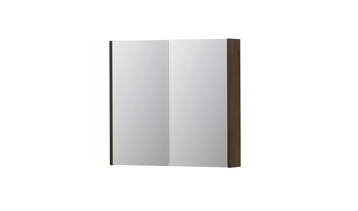 Ink SPK2 spiegelkast 2 deuren - 80x74cm - fineer chocolate
