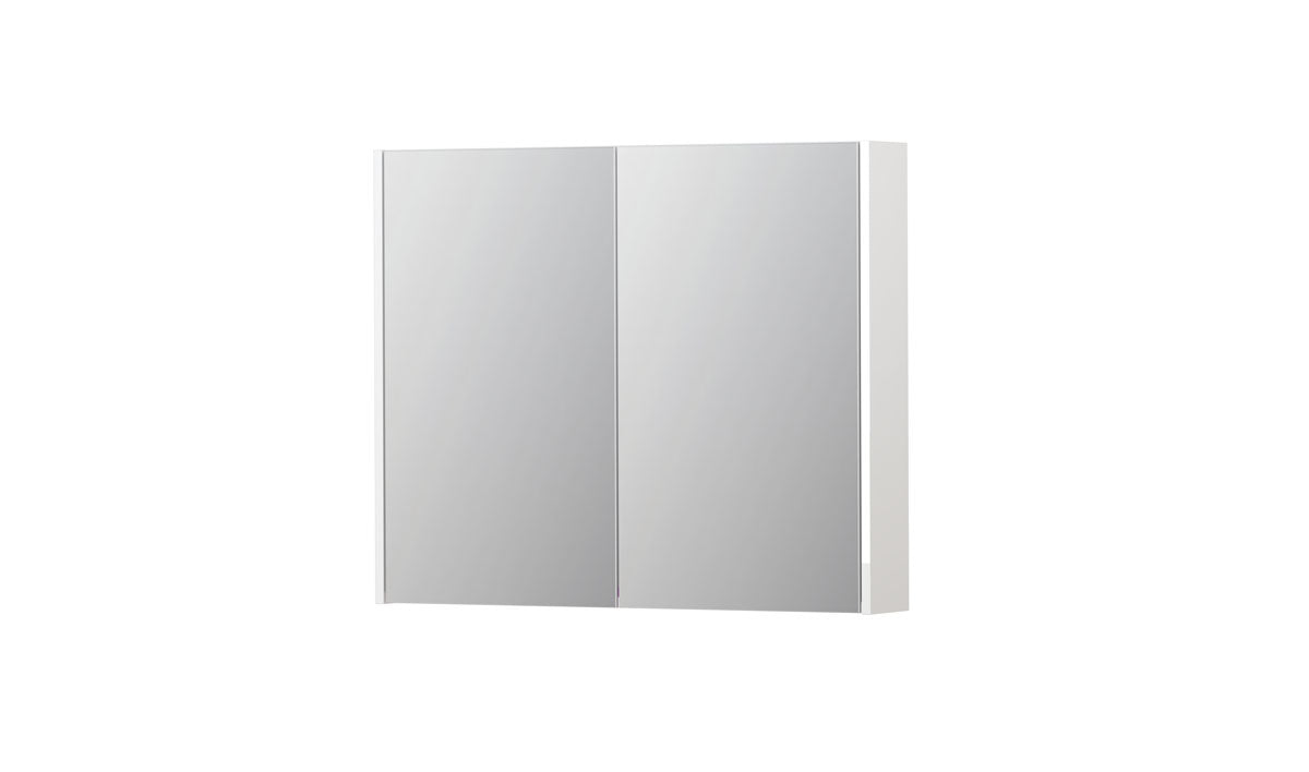 Ink SPK2 spiegelkast 2 deuren - 90x74cm - hoogglans wit