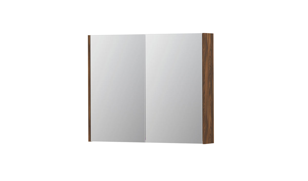 Ink SPK2 spiegelkast 2 deuren - 90x74cm - noten