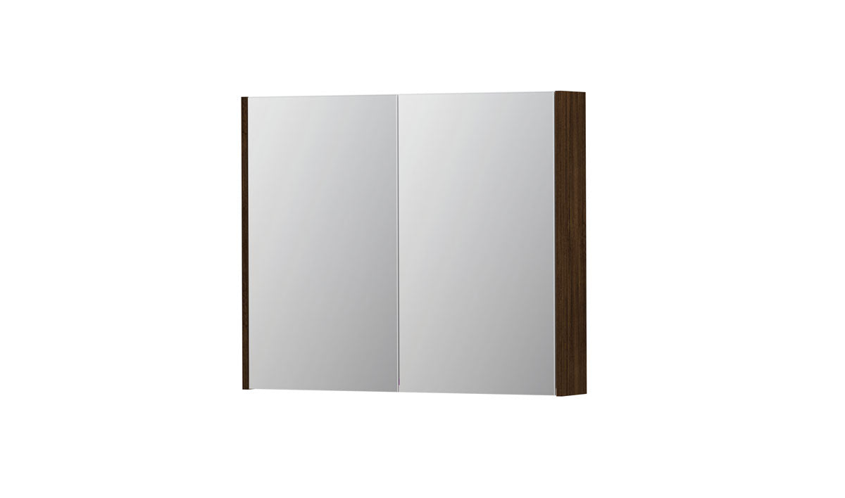 Ink SPK2 spiegelkast 2 deuren - 90x74cm - koper eiken