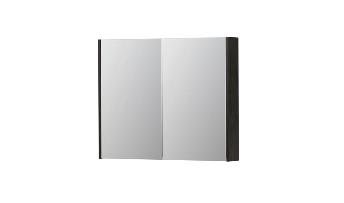 Ink SPK2 spiegelkast 2 deuren - 90x74cm - intens eiken