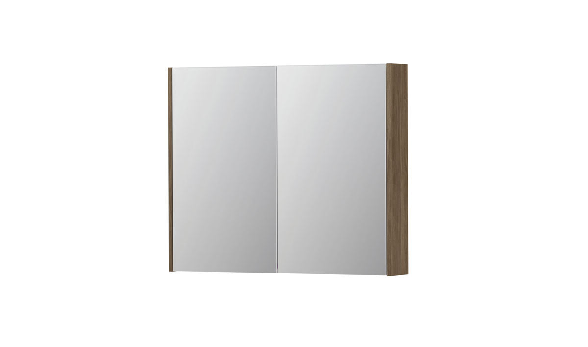 Ink SPK2 spiegelkast 2 deuren - 90x74cm - zuiver eiken