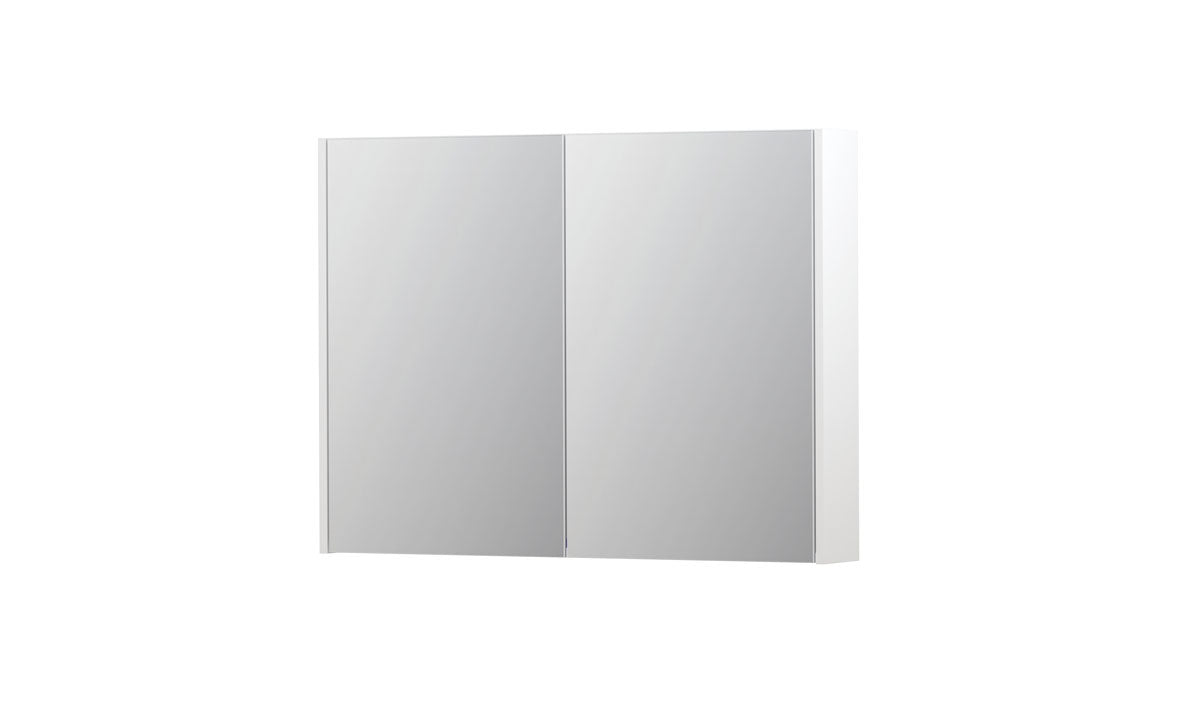 Ink SPK2 spiegelkast 2 deuren - 100x74cm - mat wit