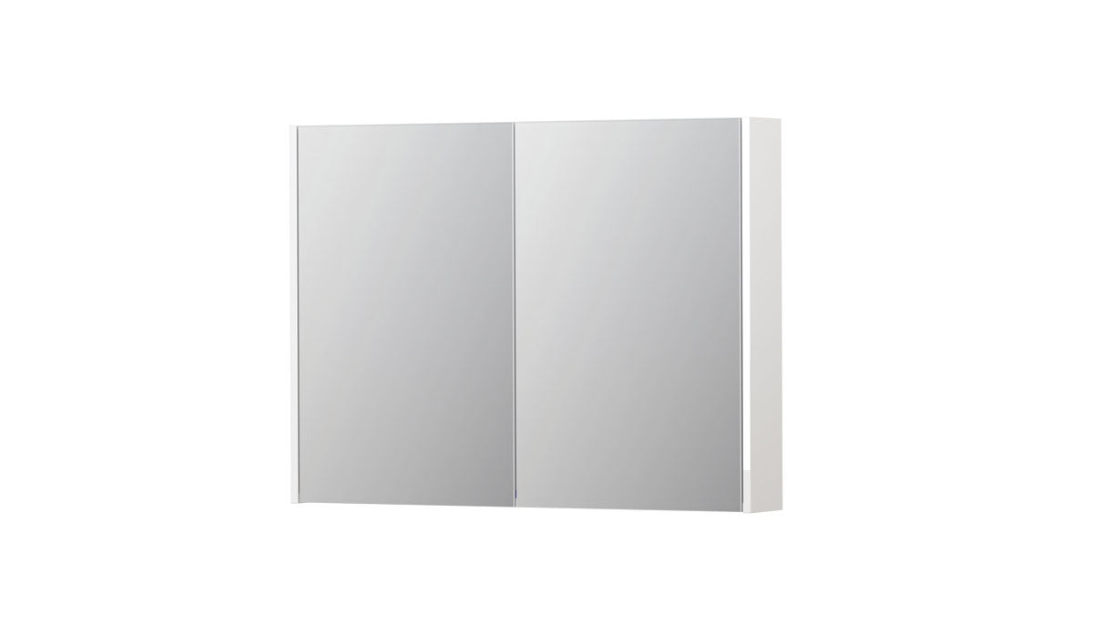 Ink SPK2 spiegelkast 2 deuren - 100x74cm - hoogglans wit