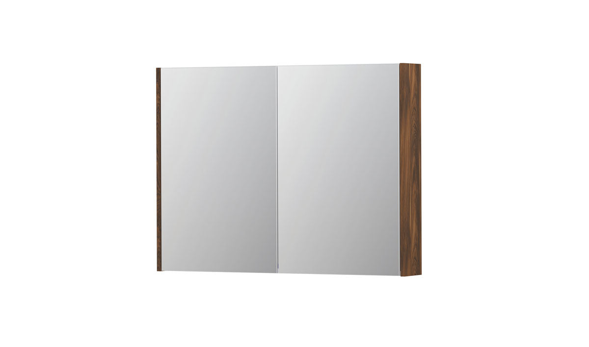 Ink SPK2 spiegelkast 2 deuren - 100x74cm - noten