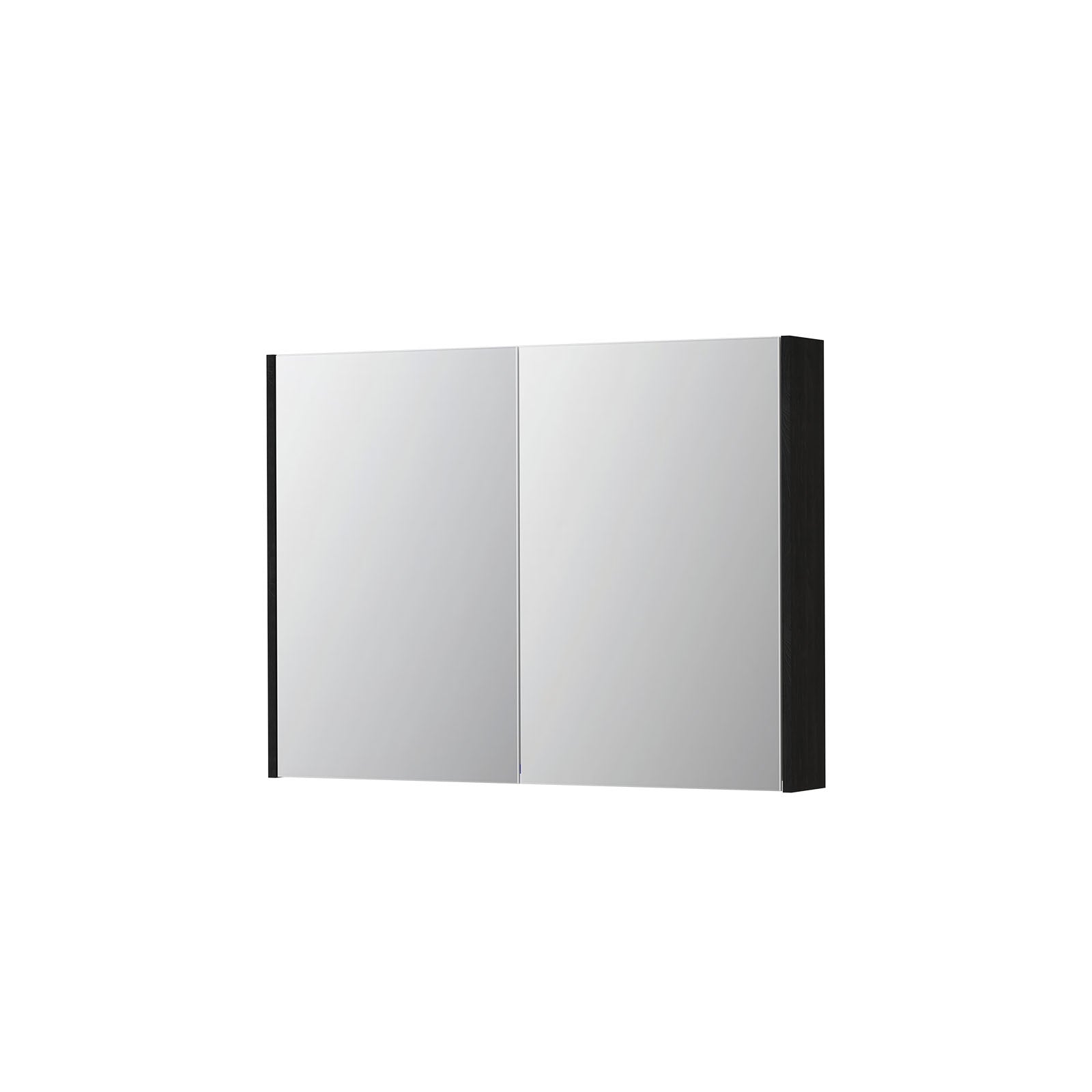 Ink SPK2 spiegelkast 2 deuren - 100x74cm - fineer matt intens black
