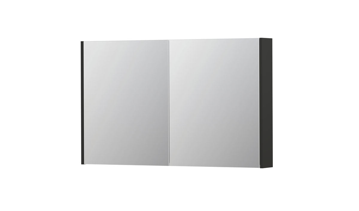 Ink SPK2 spiegelkast 2 deuren - 120x74cm - mat antraciet