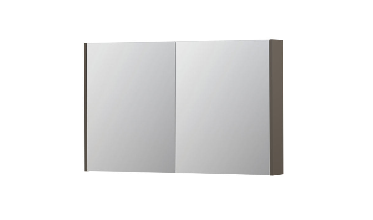 Ink SPK2 spiegelkast 2 deuren - 120x74cm - mat taupe