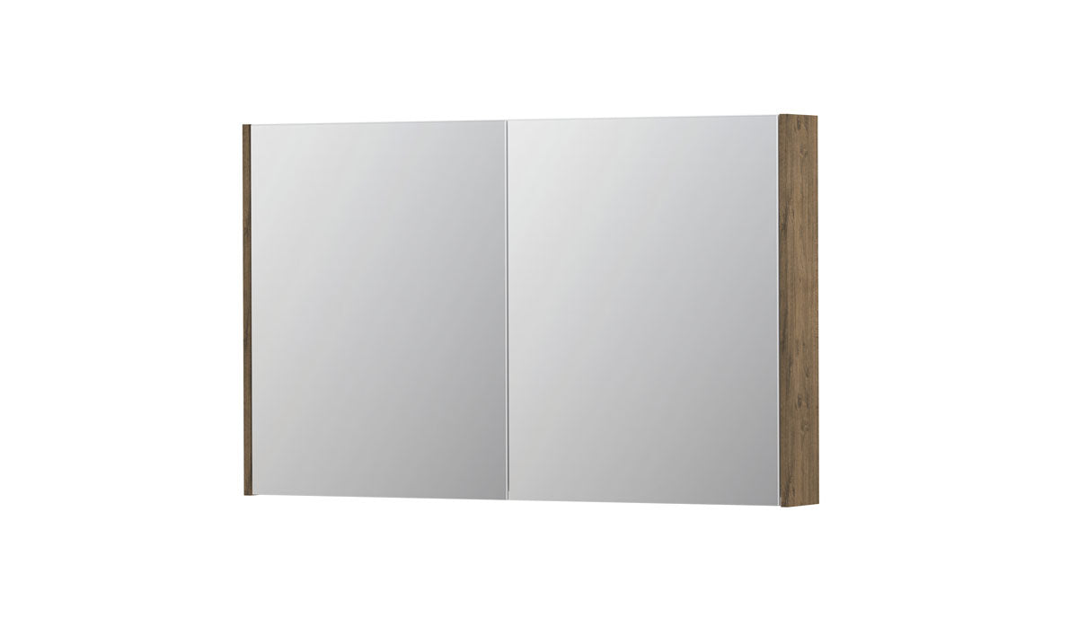 Ink SPK2 spiegelkast 2 deuren - 120x74cm - naturel eiken