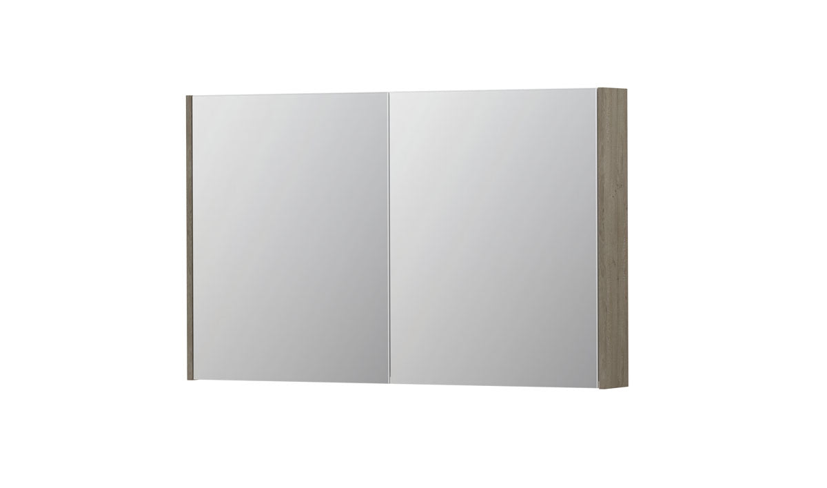 Ink SPK2 spiegelkast 2 deuren - 120x74cm - greige eiken