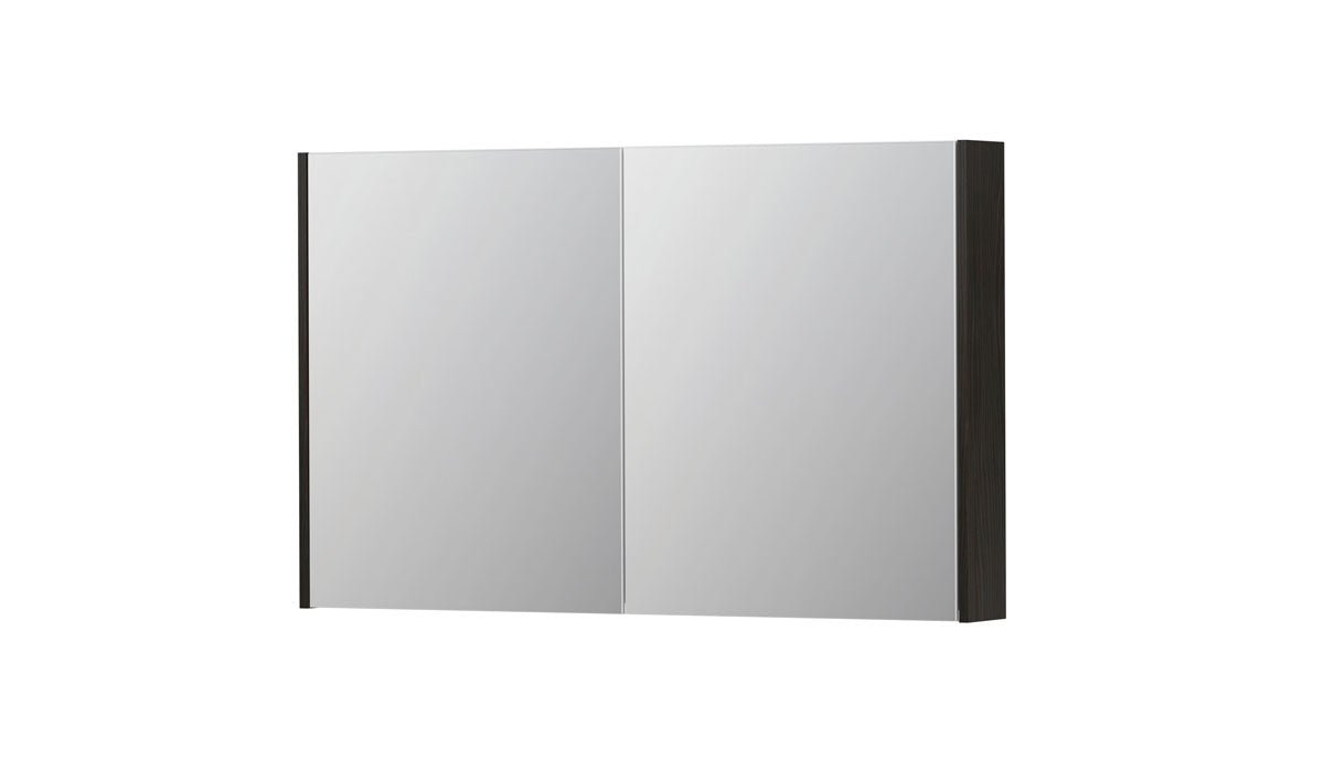 Ink SPK2 spiegelkast 2 deuren - 120x74cm - intens eiken