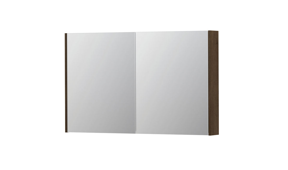 Ink SPK2 spiegelkast 2 deuren - 120x74cm - fineer chocolate