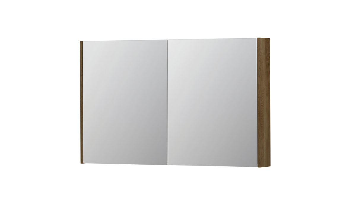 Ink SPK2 spiegelkast 2 deuren - 120x74cm - massief eiken ash grey