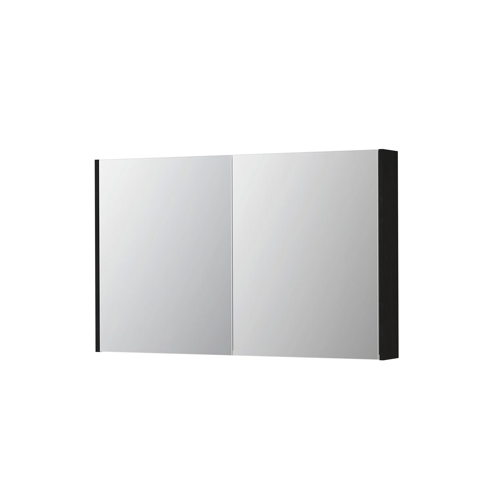 Ink SPK2 spiegelkast 2 deuren - 120x74cm - fineer matt intens black