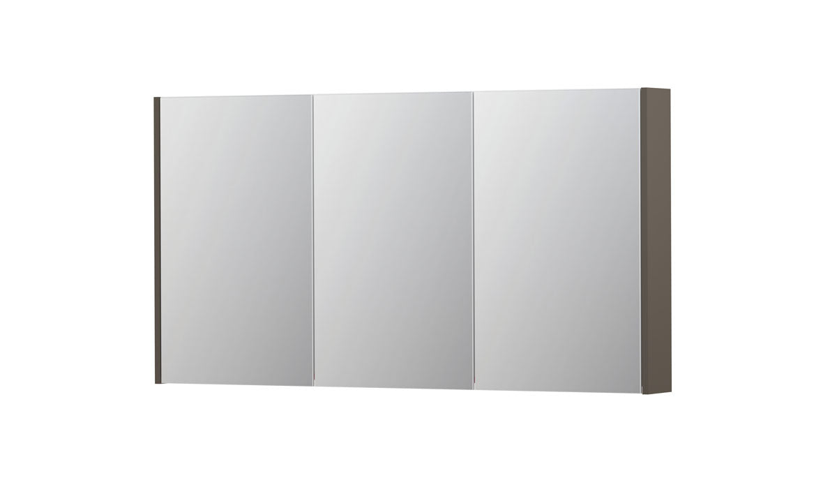 Ink SPK2 spiegelkast 3 deuren - 140x74cm - mat taupe