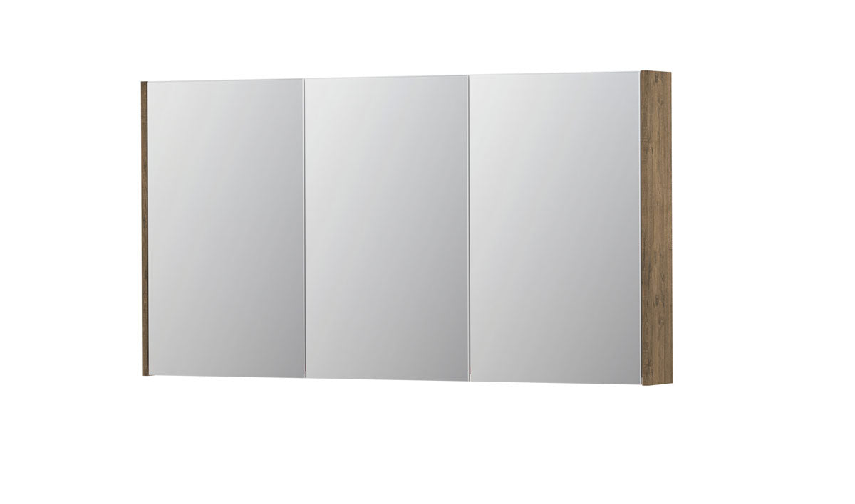 Ink SPK2 spiegelkast 3 deuren - 140x74cm - naturel eiken