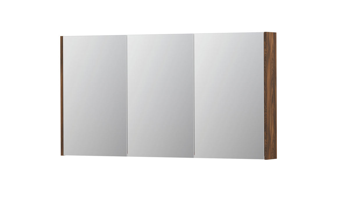Ink SPK2 spiegelkast 3 deuren - 140x74cm - noten