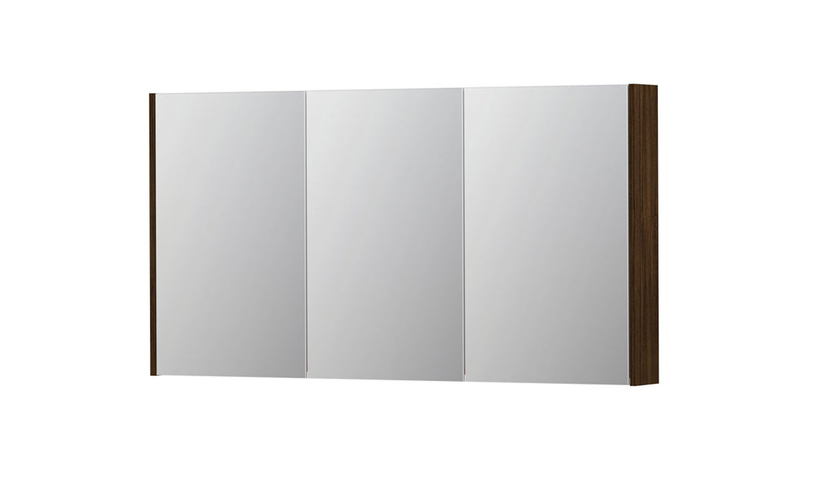 Ink SPK2 spiegelkast 3 deuren - 140x74cm - koper eiken