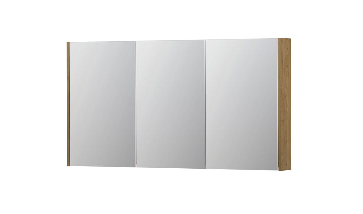 Ink SPK2 spiegelkast 3 deuren - 140x74cm - fineer natur