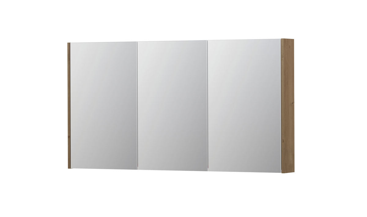 Ink SPK2 spiegelkast 3 deuren - 140x74cm - fineer ash grey
