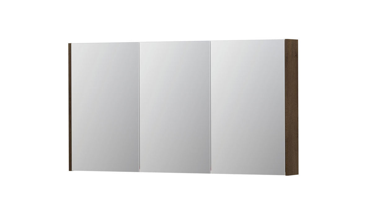 Ink SPK2 spiegelkast 3 deuren - 140x74cm - fineer chocolate