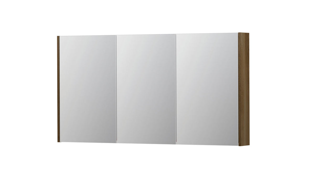 Ink SPK2 spiegelkast 3 deuren - 140x74cm - massief eiken ash grey