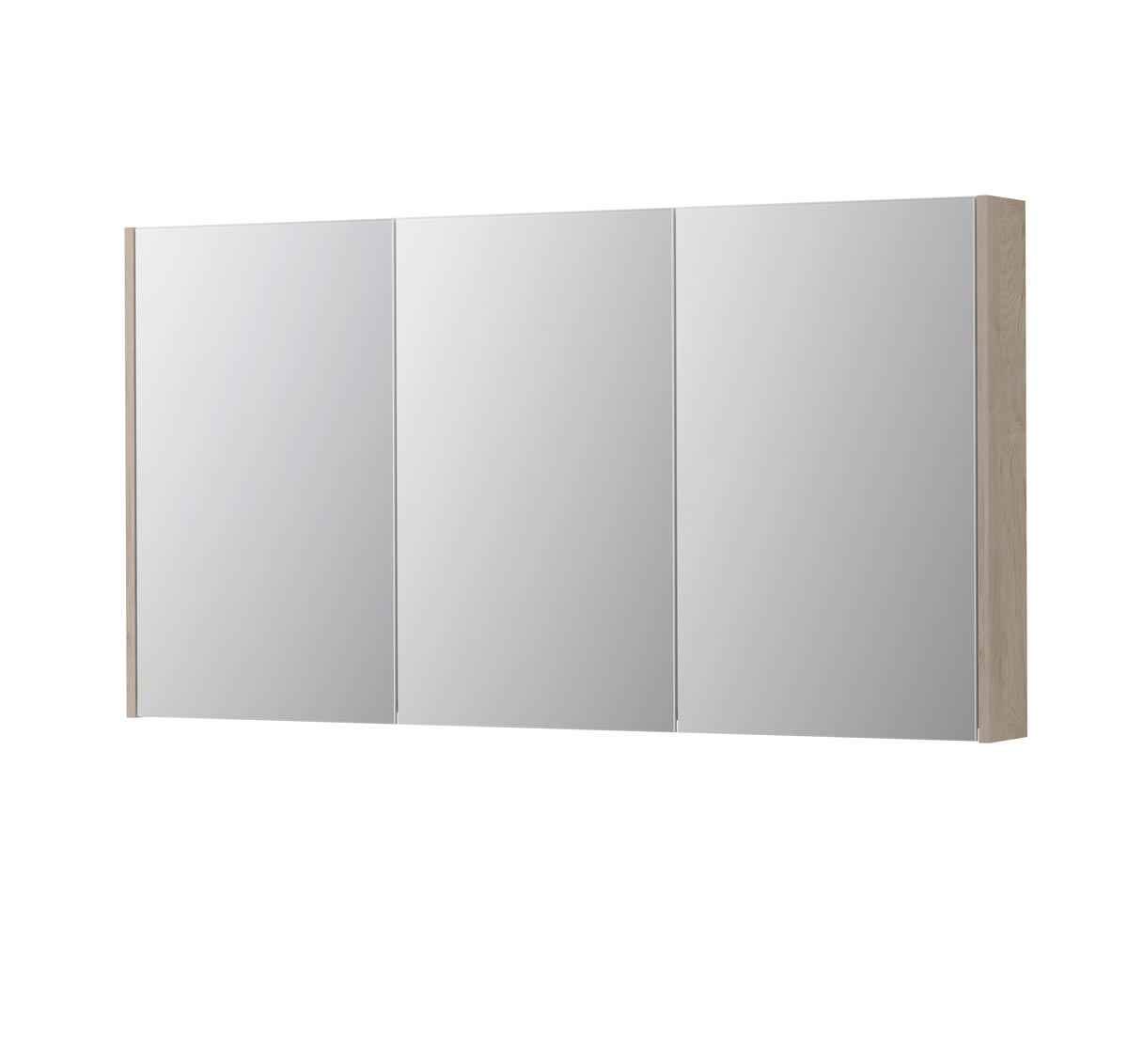 Ink SPK2 spiegelkast 3 deuren - 140x74cm - ivoor eiken