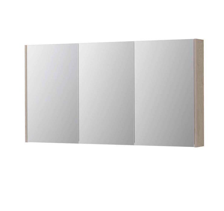 Ink SPK2 spiegelkast 3 deuren - 140x74cm - ivoor eiken