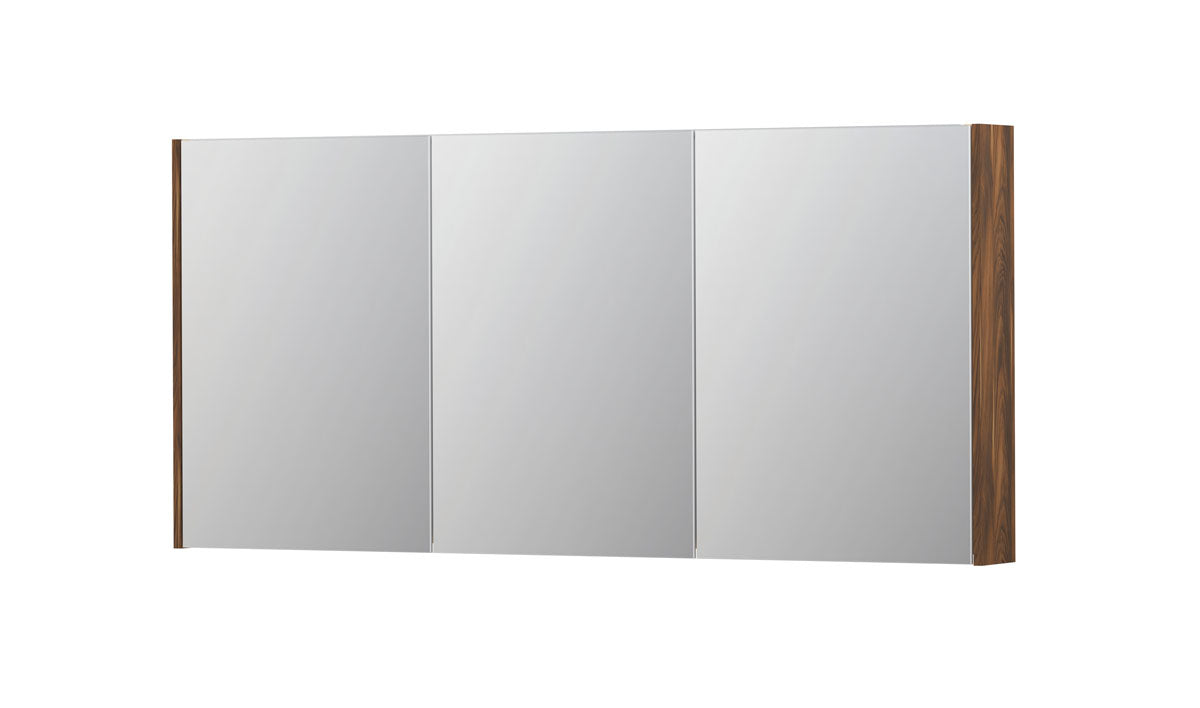 Ink SPK2 spiegelkast 3 deuren - 160x74cm - noten