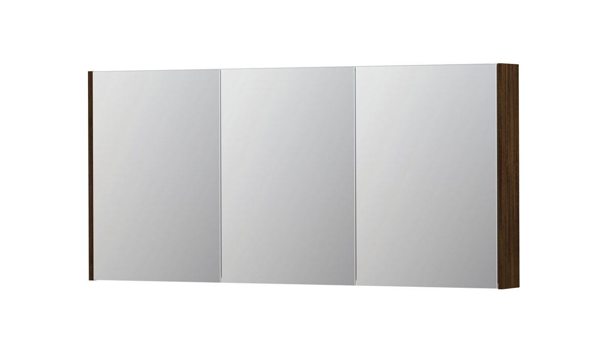 Ink SPK2 spiegelkast 3 deuren - 160x74cm - koper eiken