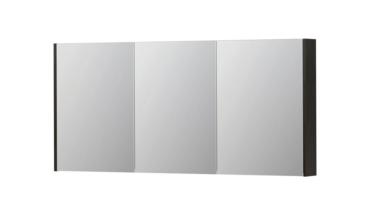 Ink SPK2 spiegelkast 3 deuren - 160x74cm - intens eiken