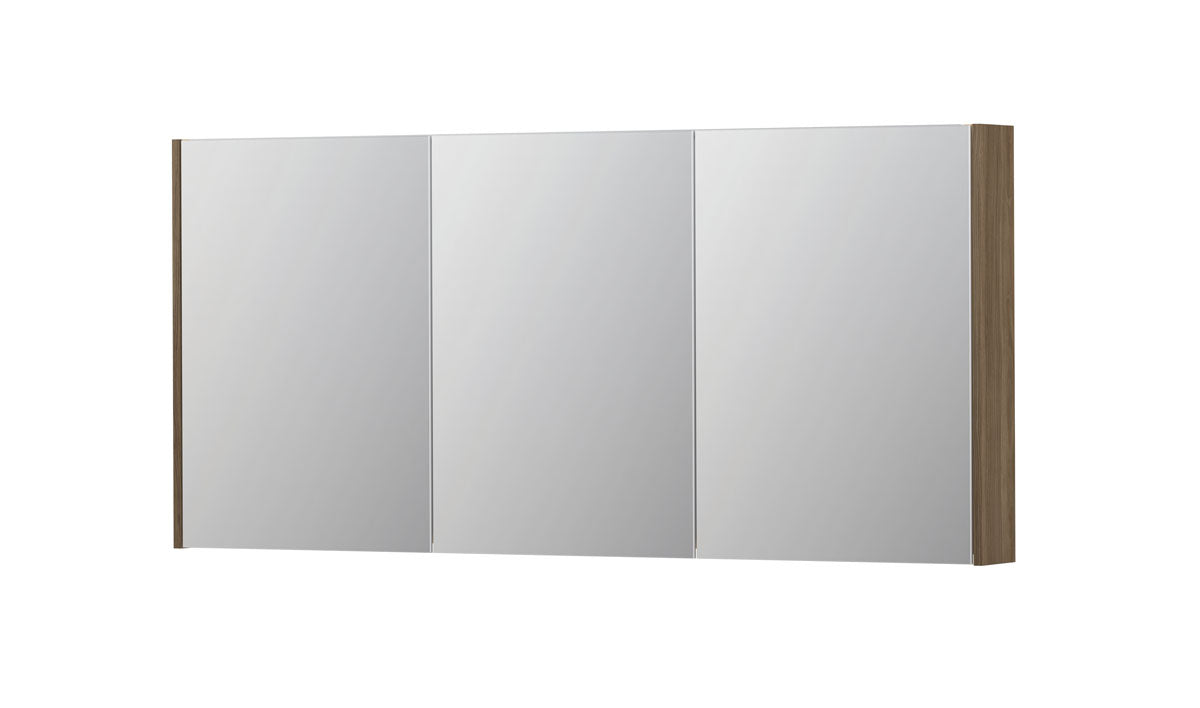 Ink SPK2 spiegelkast 3 deuren - 160x74cm - zuiver eiken