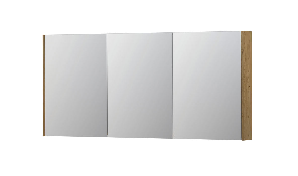 Ink SPK2 spiegelkast 3 deuren - 160x74cm - fineer natur