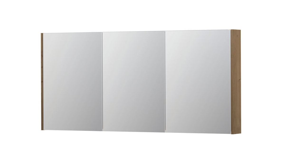 Ink SPK2 spiegelkast 3 deuren - 160x74cm - fineer ash grey