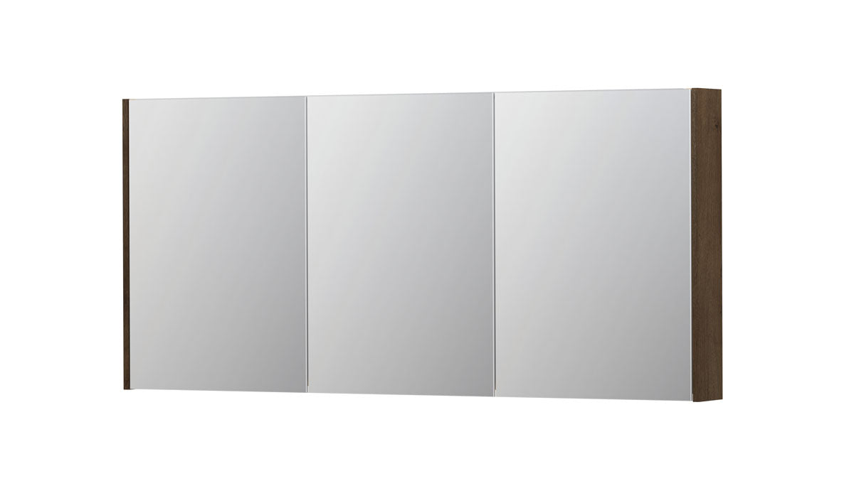 Ink SPK2 spiegelkast 3 deuren - 160x74cm - fineer chocolate