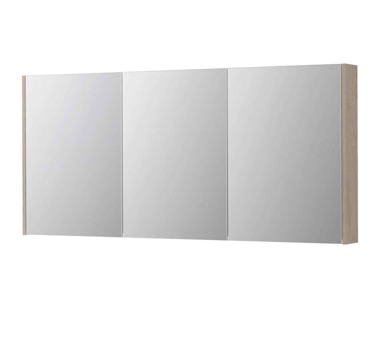 Ink SPK2 spiegelkast 3 deuren - 160x74cm - ivoor eiken