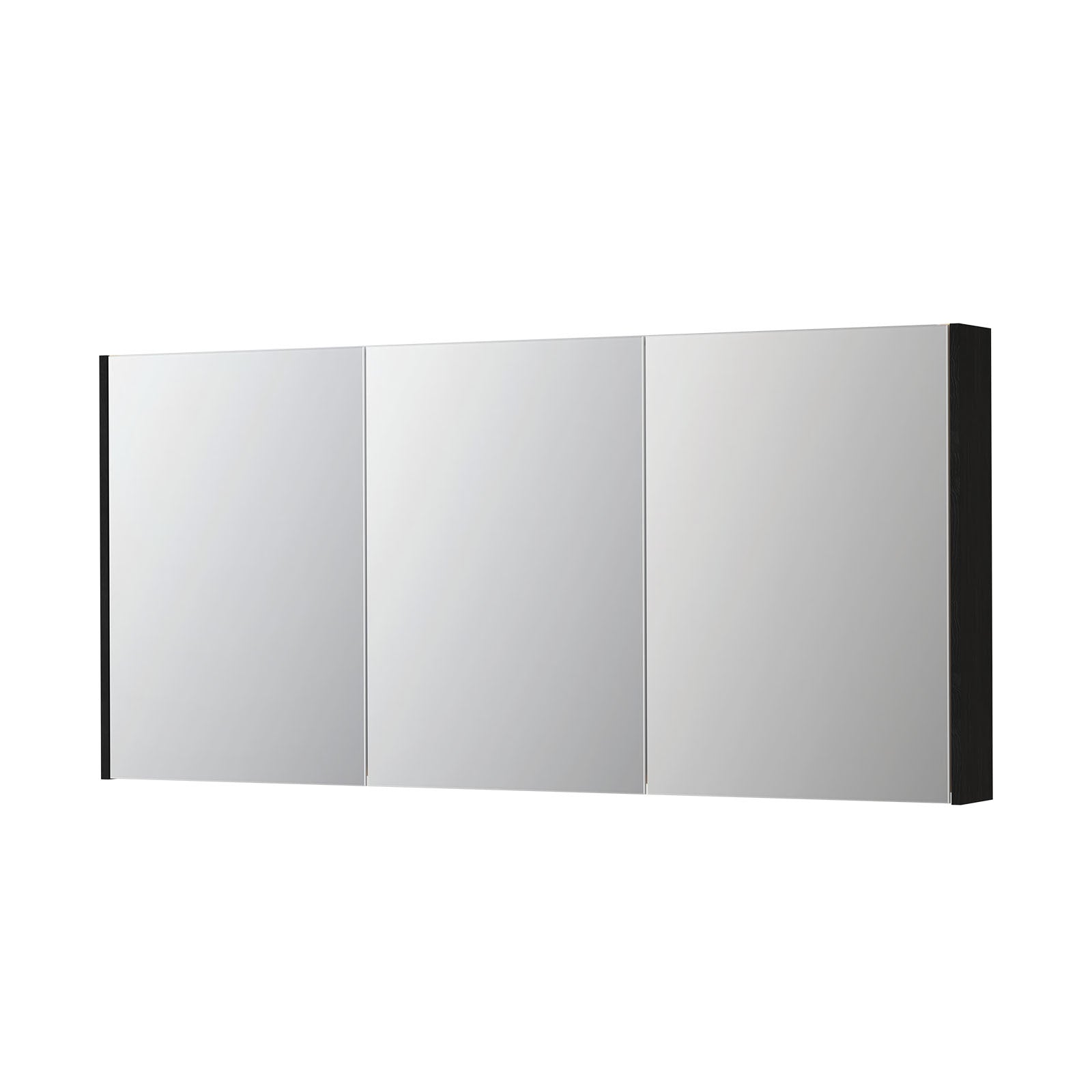 Ink SPK2 spiegelkast 3 deuren - 160x74cm - fineer matt intens black