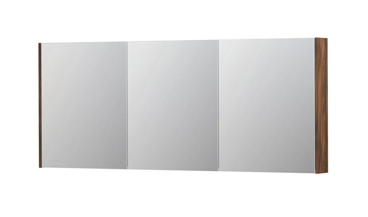Ink SPK2 spiegelkast 3 deuren - 180x74cm - noten
