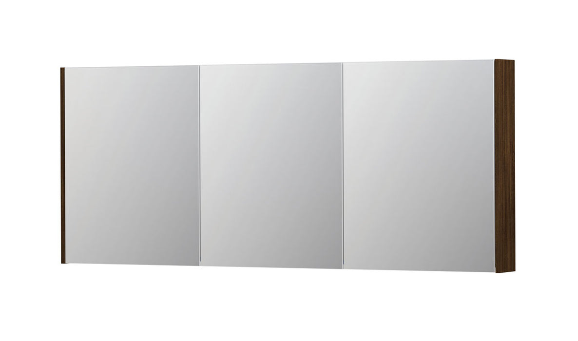 Ink SPK2 spiegelkast 3 deuren - 180x74cm - koper eiken