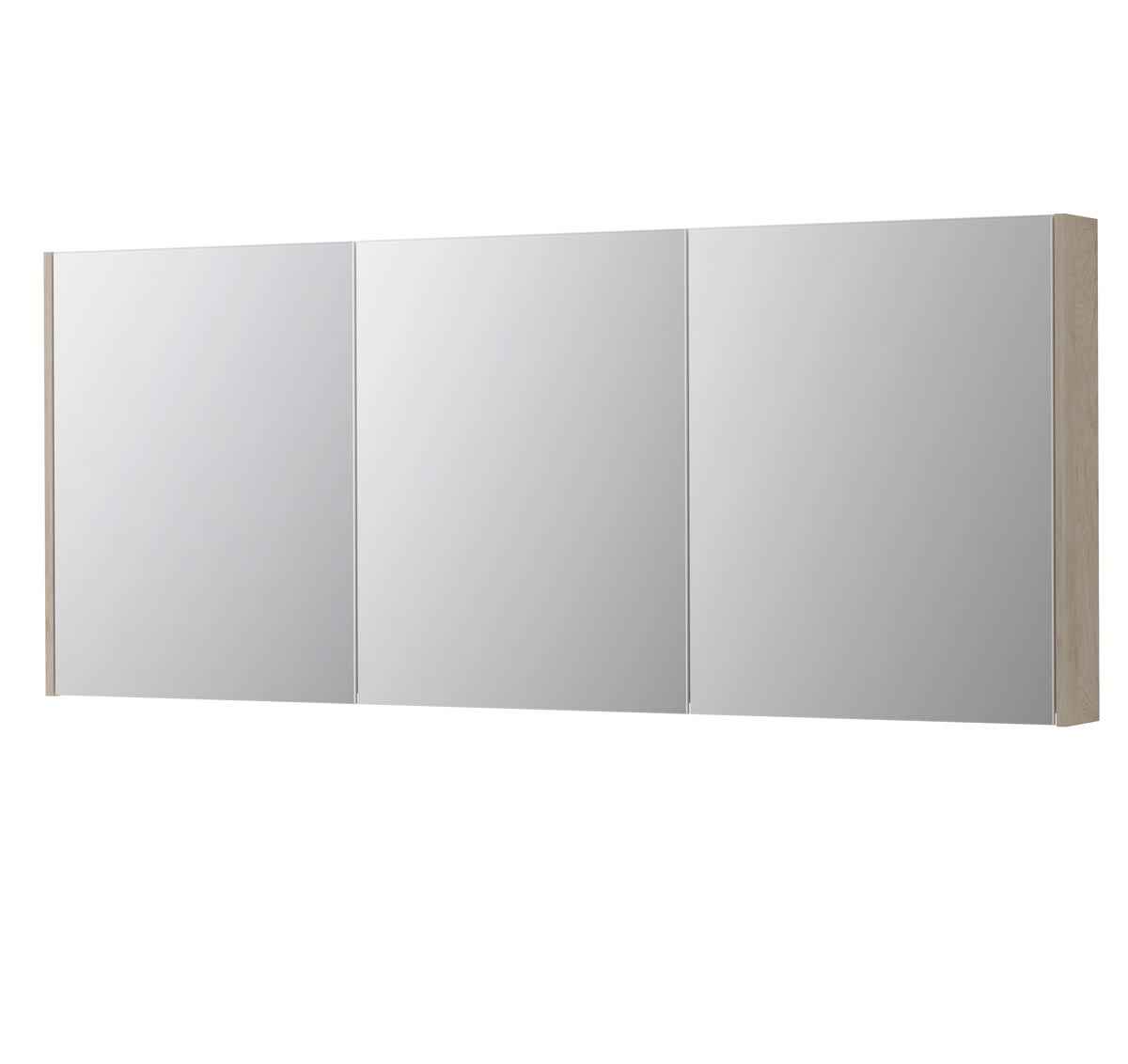 Ink SPK2 spiegelkast 3 deuren - 180x74cm - ivoor eiken