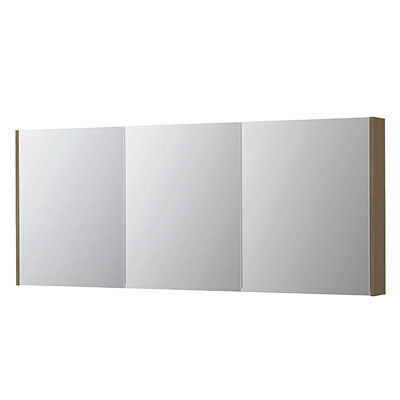 Ink SPK2 spiegelkast 3 deuren - 180x74cm - olijf eiken