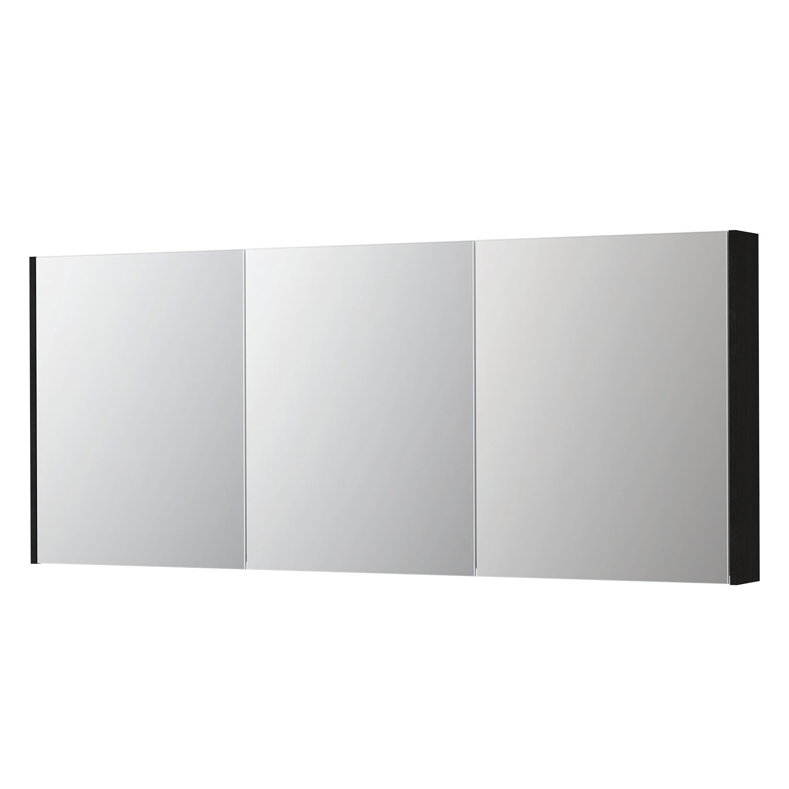 Ink SPK2 spiegelkast 3 deuren - 180x74cm - fineer matt intens black