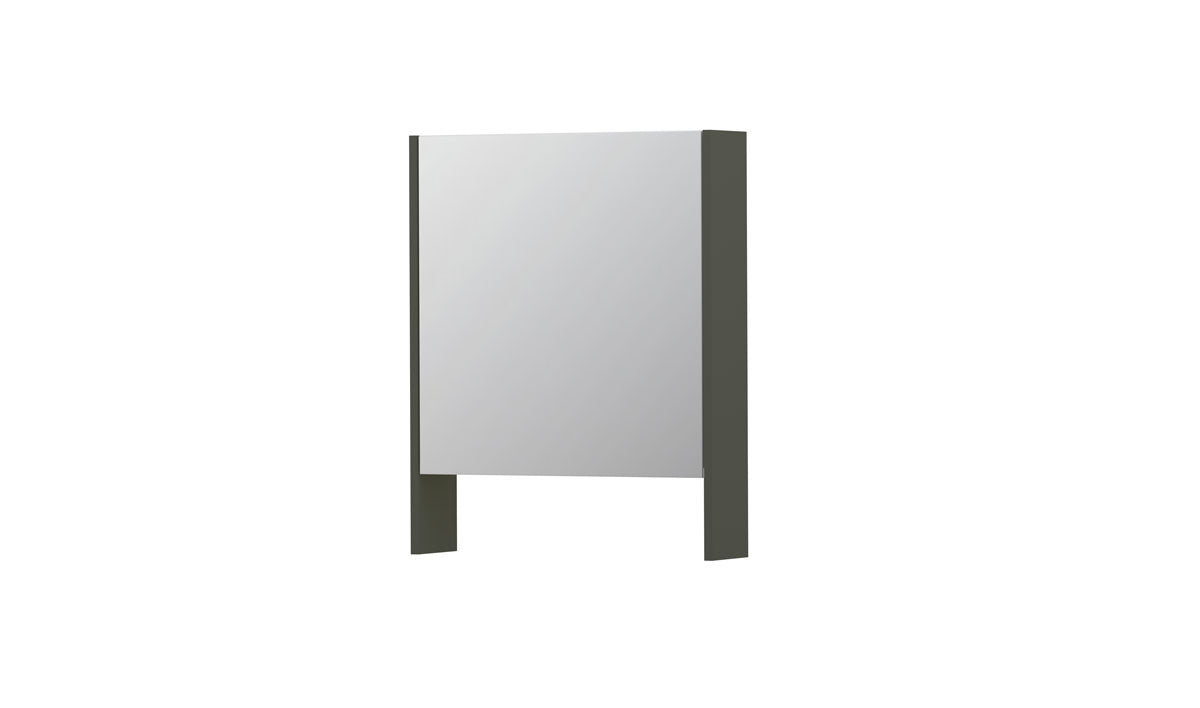 Ink SPK3 spiegelkast 1 deur - 60x74cm - mat beton groen