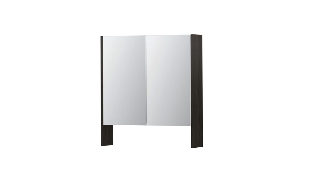 Ink SPK3 spiegelkast 2 deuren - 70x74cm - intens eiken