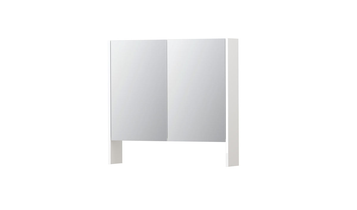 Ink SPK3 spiegelkast 2 deuren - 80x74cm - hoogglans wit