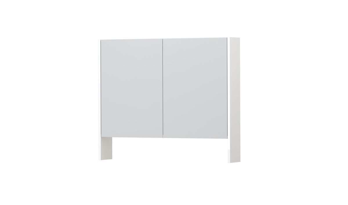 Ink SPK3 spiegelkast 2 deuren - 90x74cm - hoogglans wit
