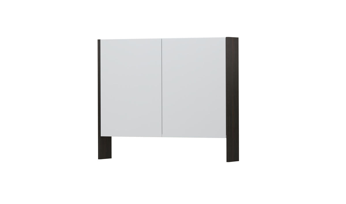 Ink SPK3 spiegelkast 2 deuren - 90x74cm - intens eiken