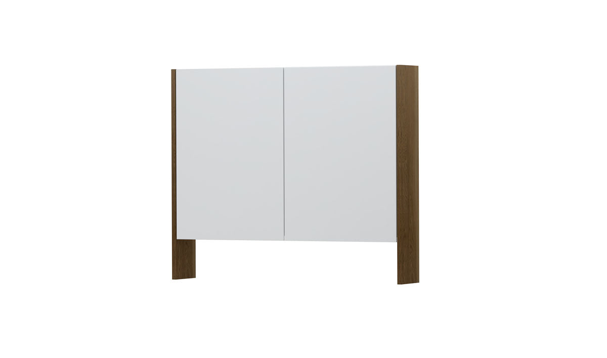Ink SPK3 spiegelkast 2 deuren - 90x74cm - massief eiken ash grey