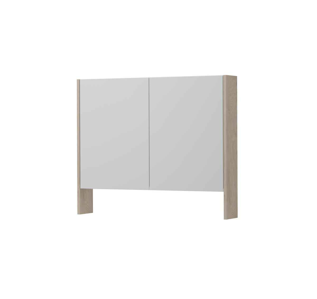 Ink SPK3 spiegelkast 2 deuren - 90x74cm - ivoor eiken